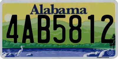 AL license plate 4AB5812