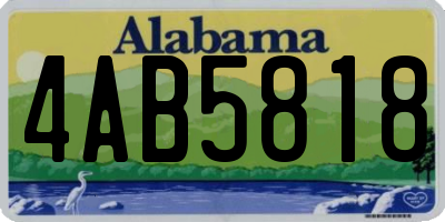 AL license plate 4AB5818