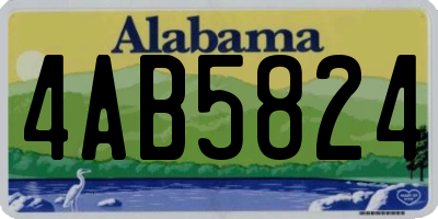 AL license plate 4AB5824