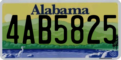 AL license plate 4AB5825