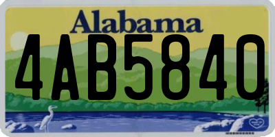 AL license plate 4AB5840
