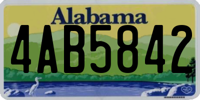 AL license plate 4AB5842