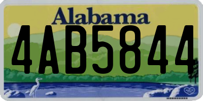 AL license plate 4AB5844