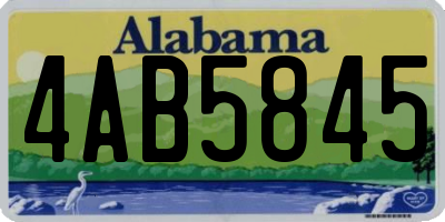 AL license plate 4AB5845