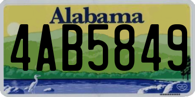 AL license plate 4AB5849