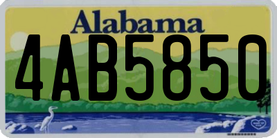 AL license plate 4AB5850