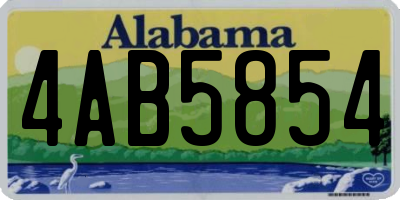 AL license plate 4AB5854