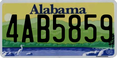 AL license plate 4AB5859