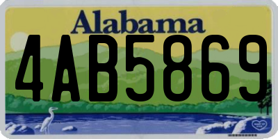 AL license plate 4AB5869