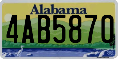 AL license plate 4AB5870