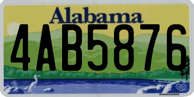 AL license plate 4AB5876