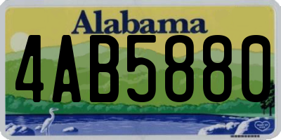 AL license plate 4AB5880