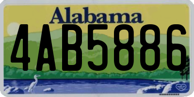AL license plate 4AB5886