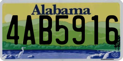 AL license plate 4AB5916
