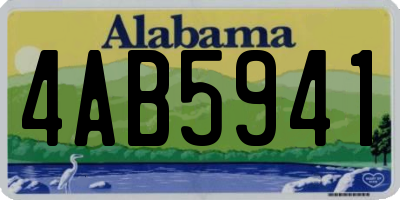 AL license plate 4AB5941