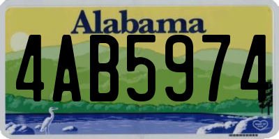 AL license plate 4AB5974