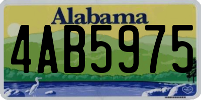 AL license plate 4AB5975