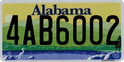 AL license plate 4AB6002