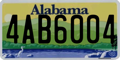 AL license plate 4AB6004