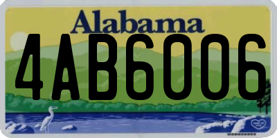 AL license plate 4AB6006