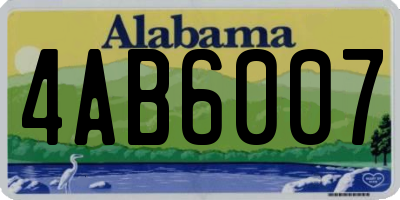 AL license plate 4AB6007