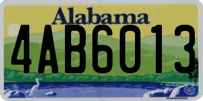 AL license plate 4AB6013