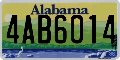 AL license plate 4AB6014