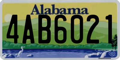 AL license plate 4AB6021