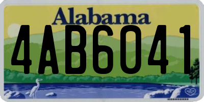 AL license plate 4AB6041