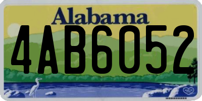 AL license plate 4AB6052