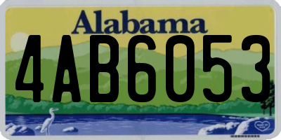 AL license plate 4AB6053