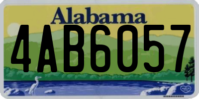 AL license plate 4AB6057