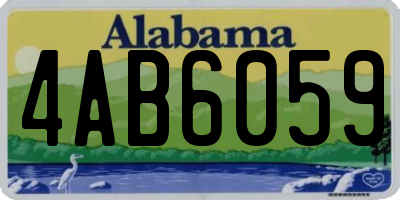 AL license plate 4AB6059