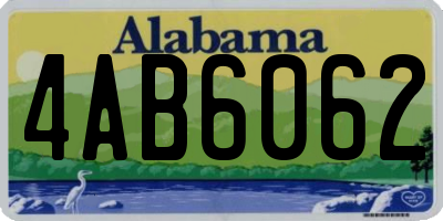 AL license plate 4AB6062