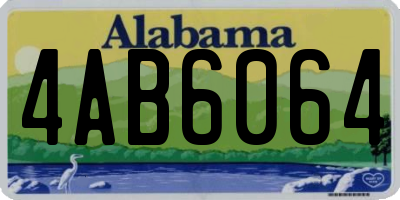 AL license plate 4AB6064