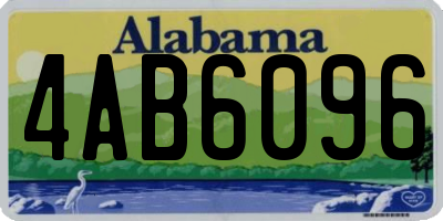 AL license plate 4AB6096
