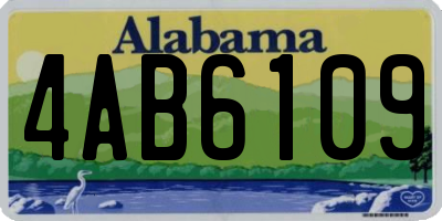 AL license plate 4AB6109