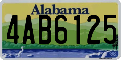 AL license plate 4AB6125