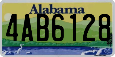 AL license plate 4AB6128