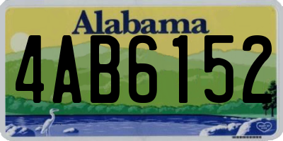 AL license plate 4AB6152