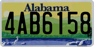 AL license plate 4AB6158