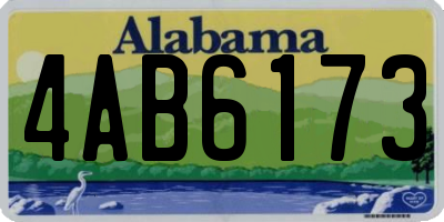 AL license plate 4AB6173