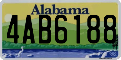 AL license plate 4AB6188