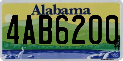 AL license plate 4AB6200