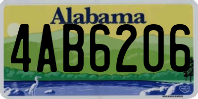 AL license plate 4AB6206