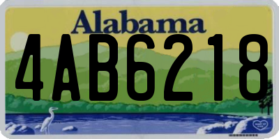 AL license plate 4AB6218