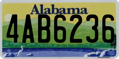 AL license plate 4AB6236
