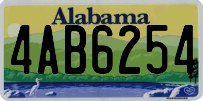 AL license plate 4AB6254