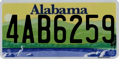 AL license plate 4AB6259