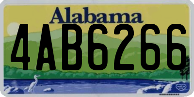 AL license plate 4AB6266